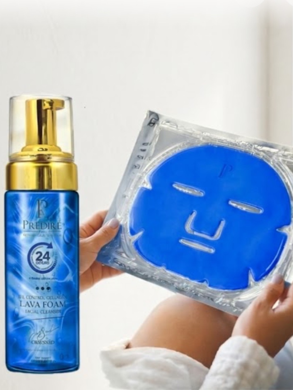$445~ Oil Control Lava Foam Facial Cleanser & Hydrogel Mask Set